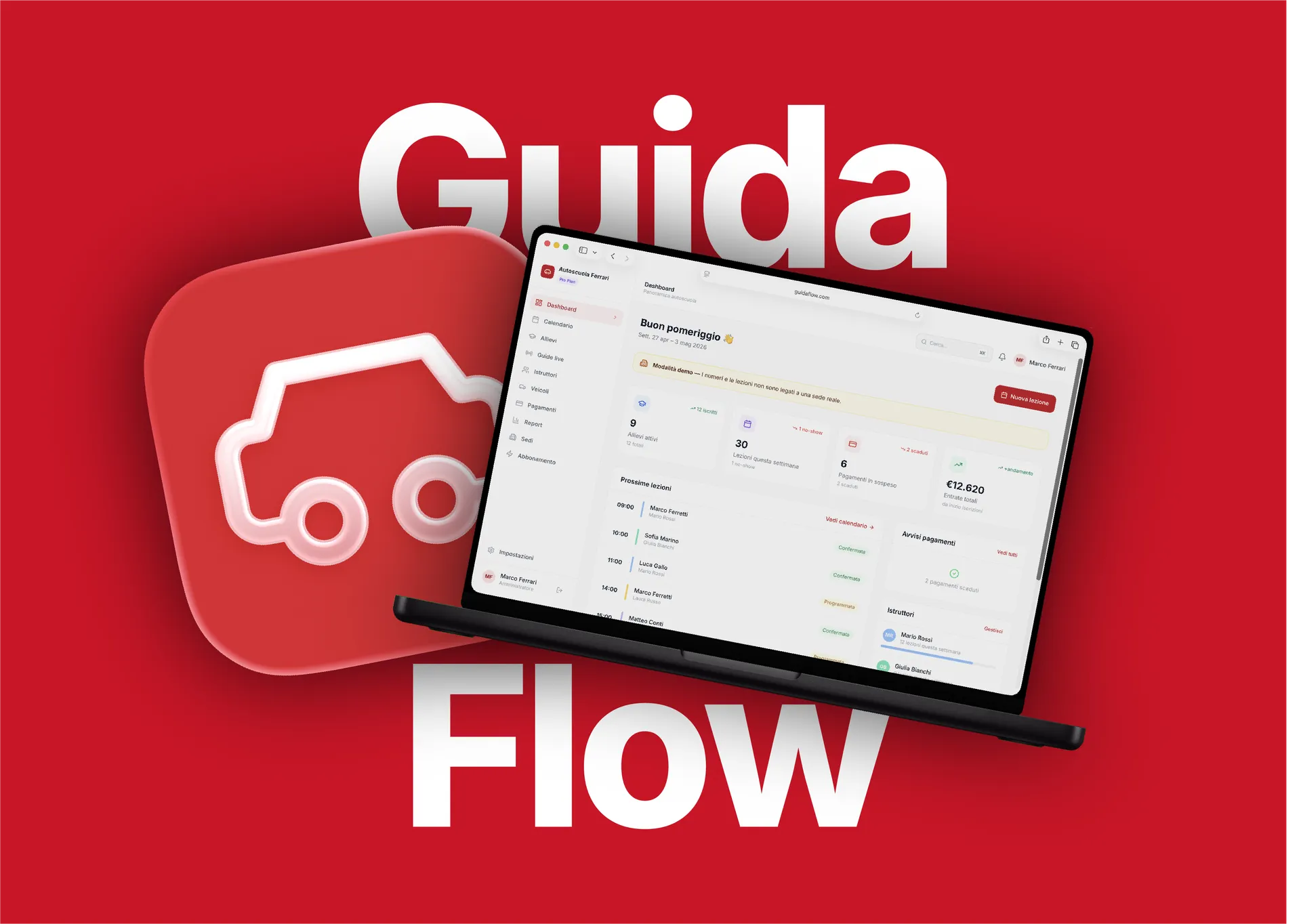 GuidaFlow — progetto brand identity di Bertoli Studios
